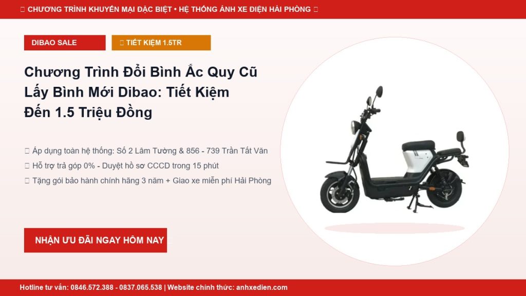 Chương Trình Đổi Bình Ắc Quy Cũ Lấy Bình Mới Dibao: Tiết Kiệm Đến 1.5 Triệu Đồng
